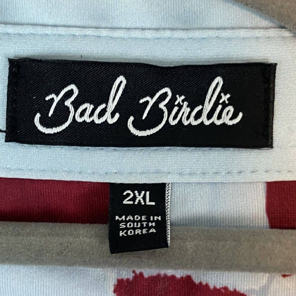 Bad Birdie‎ Golf Polo Shirt Men's 2XL Not Chess Checkered Short Sleeve Stretch - Picture 5 of 7